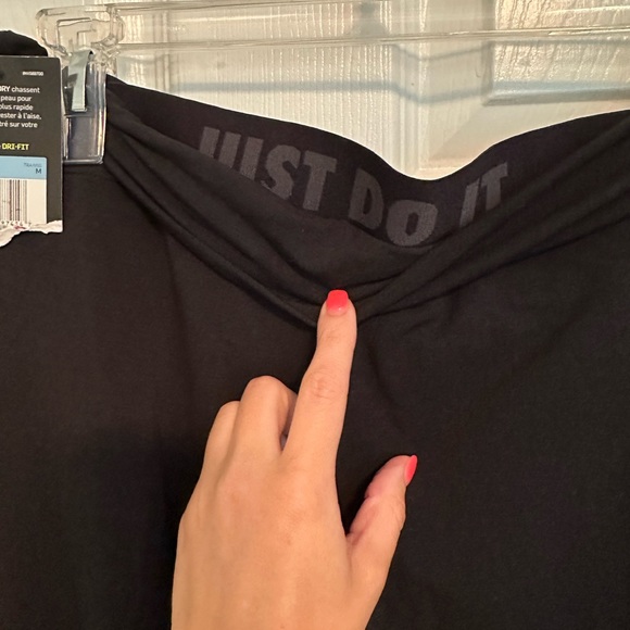 New Womens Medium Nike Dry Obsessed Fold Over Training Pants 686117 011 - Picture 6 of 6